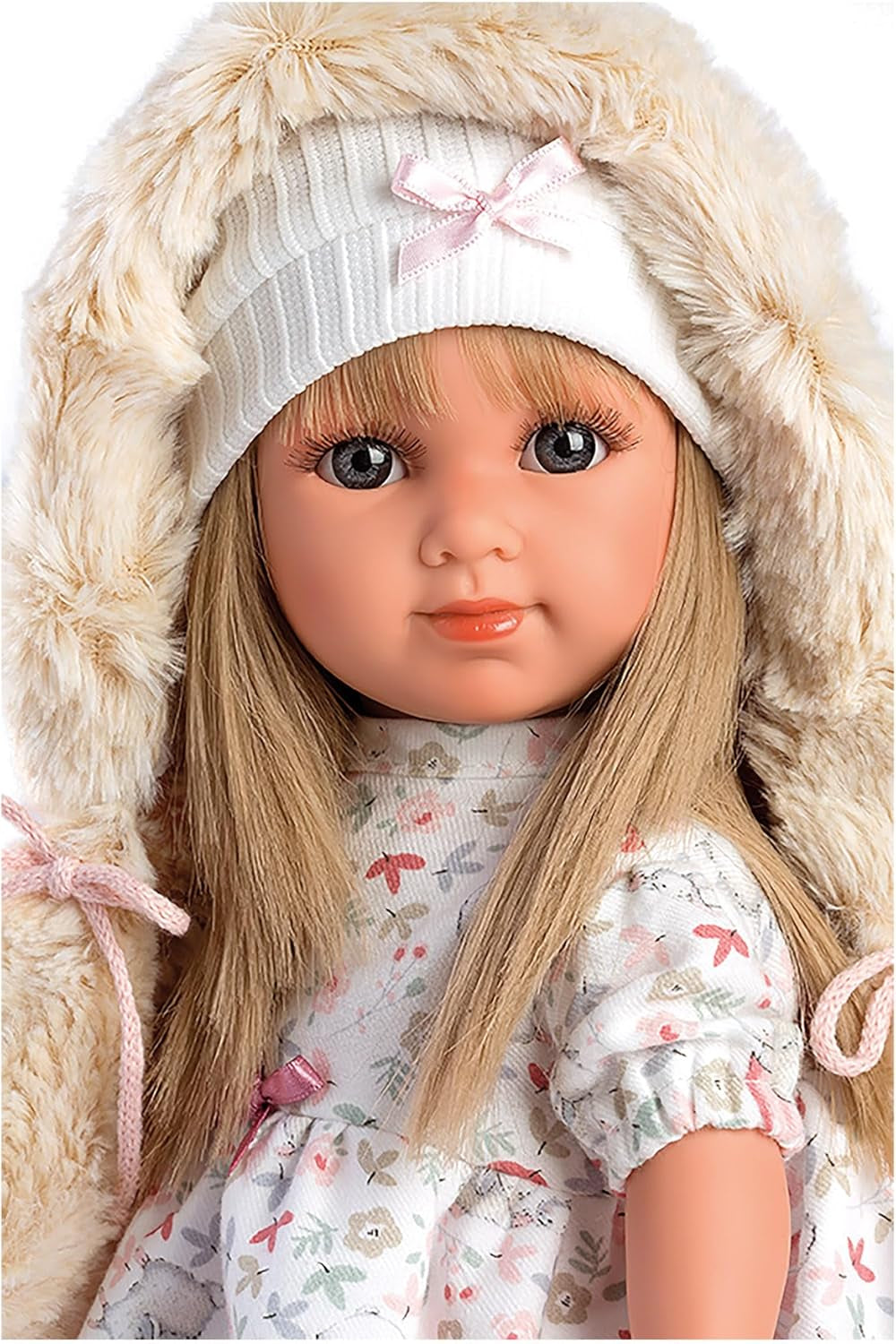 Llorens 1053541 Elena Blondt hår Blå øjne Mode Blød kropsdukke Inklusive modetøj med hættefrakke 35 cm