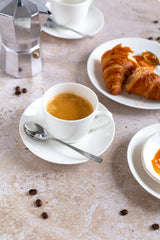 MÄSER 934105 Belmira-serien, klassisk kaffesæt til 6, 18-delt kaffesæt, Tidløst, Elegant, Delikat, Porcelæn, Hvid