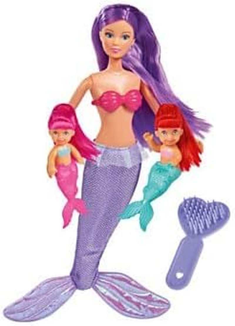 Simba 105734162001 105734162 - Steffi Love The Twin Mermaids / to varianter / Steffi som havfrue / med to baby havfruer / modedukke / 29 cm, til børn fra 3 år og opefter