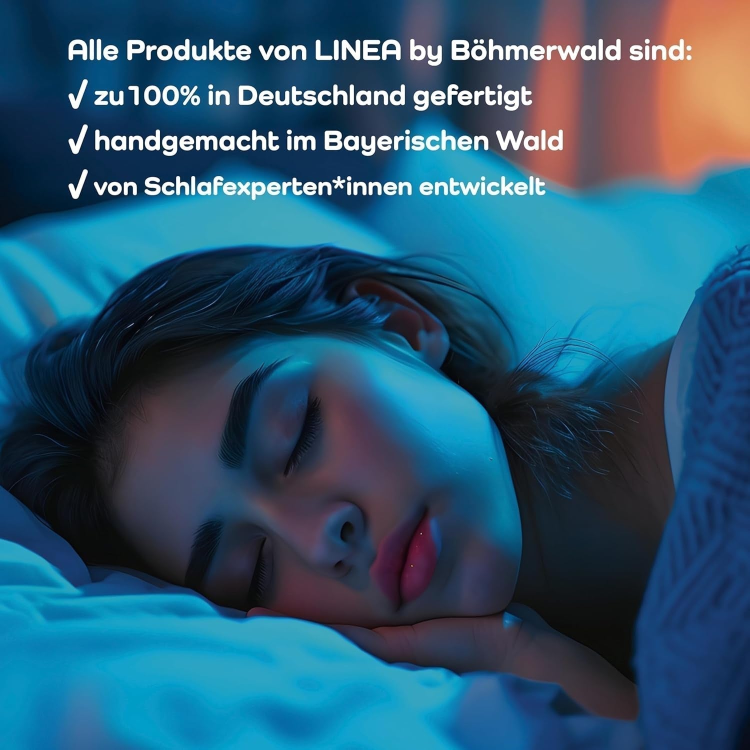 LINEA by Böhmerwald - Hyggelig - Højkvalitets balancepude, 40X80, 70% klasse 1 fjer, 30% ny dun, velegnet til allergi, vaskbar op til 60°C, fremstillet i Tyskland Naty Shop standard puder