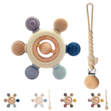 Babybitring med suttekæde - Brændselhjælp - Babylegetøj 0-6 måneder - Nyfødte essentielle ting - BPA-frit børnelegetøj - gaveideer til spædbørn