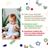Kindii Natural Balance vådservietter til babyer – (1 x 60 stk.) Vådservietter til babyer og børn – Beskyttende, Aloe Vera, Delikat duft – 60 stk.