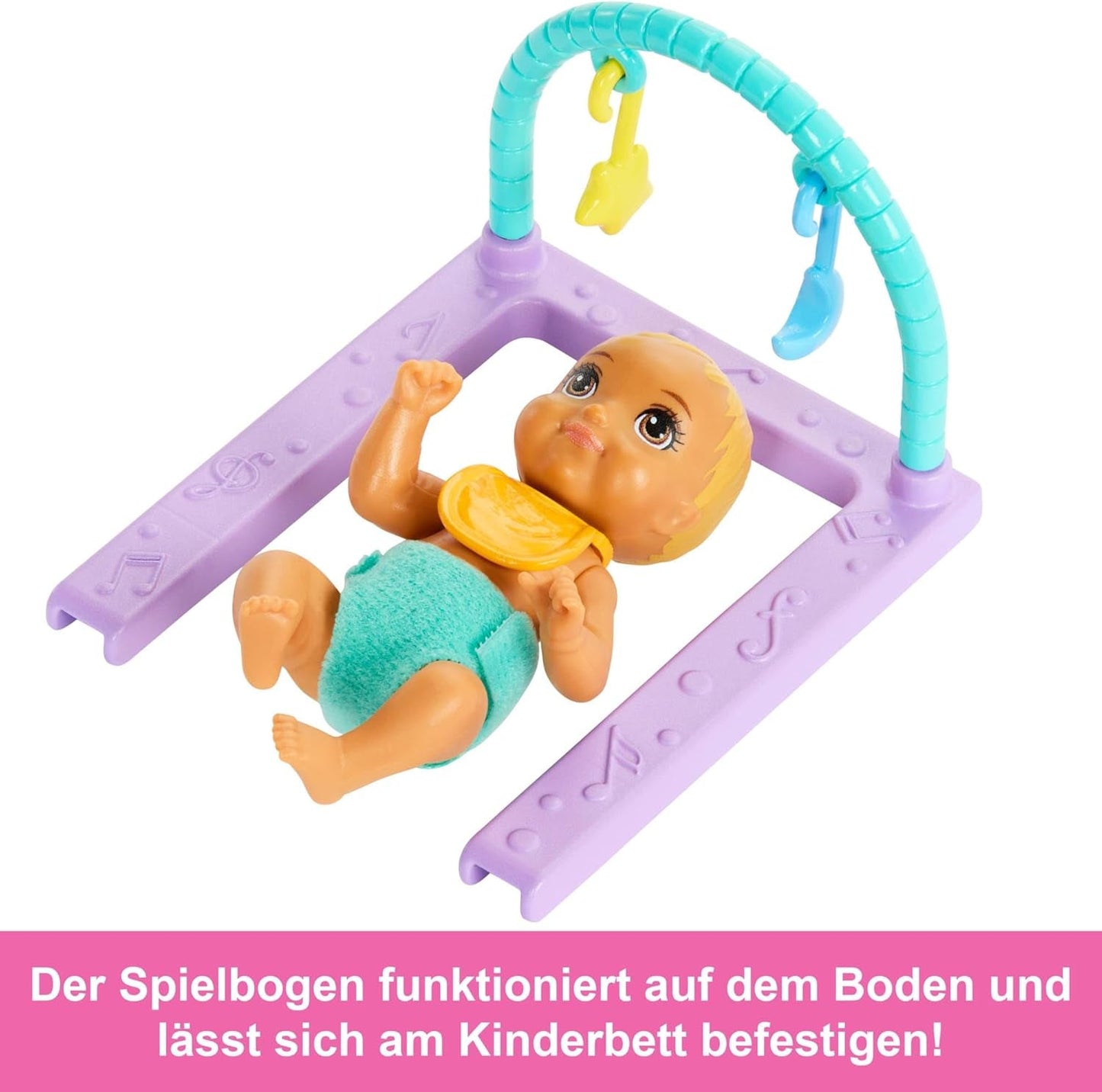 Barbie Skipper dukke og børnehave med tilbehør, inkluderer tvillingedukker, 1 tremmeseng, 1 gynge, 1 rocker og mere, HXM99 Naty Shop Dolls