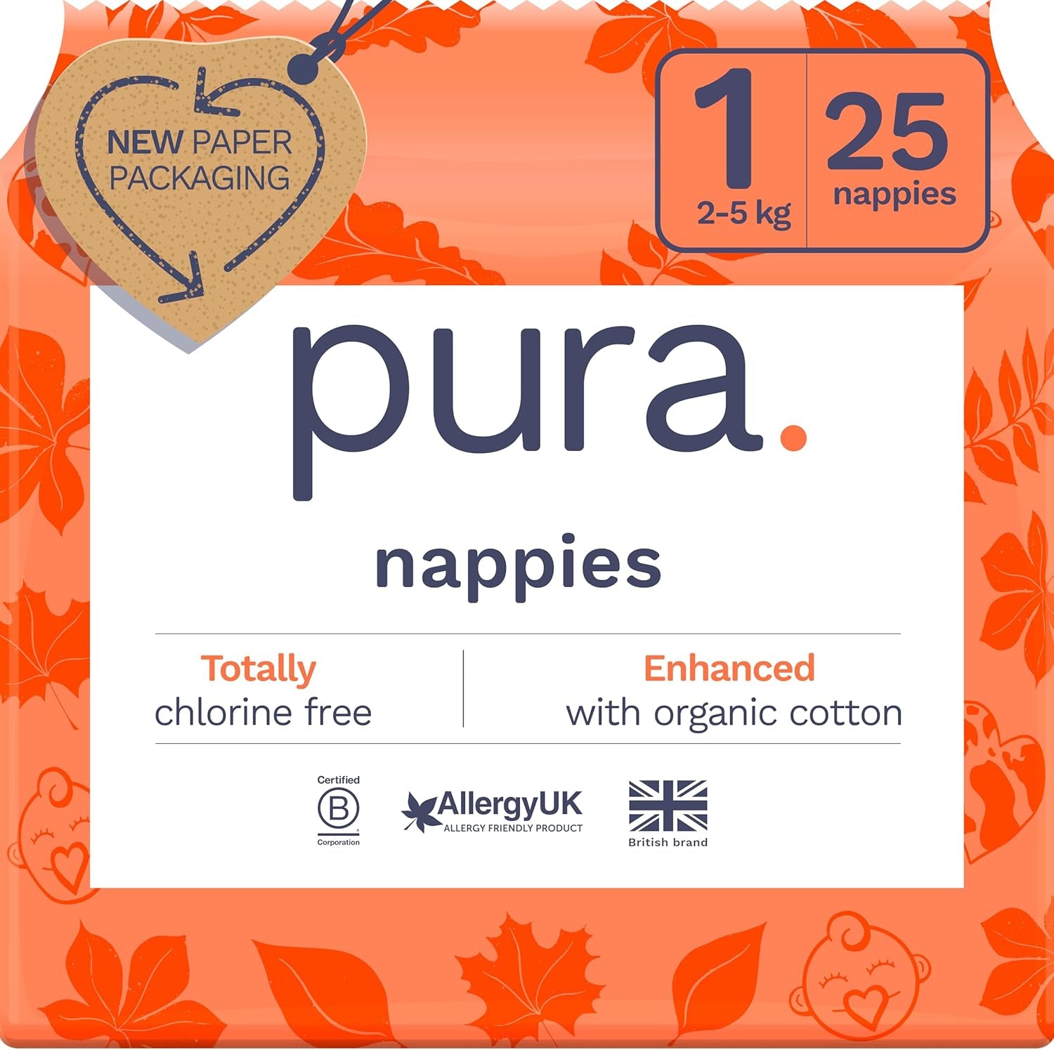 Eco babybleer - størrelse 3 (4-9 kg), 1 pakke (26 bleer), ultrabløde bleer til følsom hud, økologisk bomuld, op til 12 timers lækagebeskyttelse, ny størrelsesguide