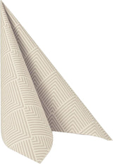 Papstar, 50 servietter "ROYAL Collection" 1/4 gange 40 Cm X 40 Cm "Elegance" Brun, #86498 (pakke med 2)