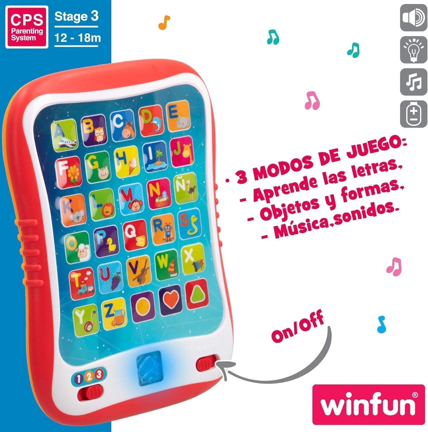 winfun ColorBaby 44256 Læringsbakke med lys og lyd Babylegetøj Naty Shop