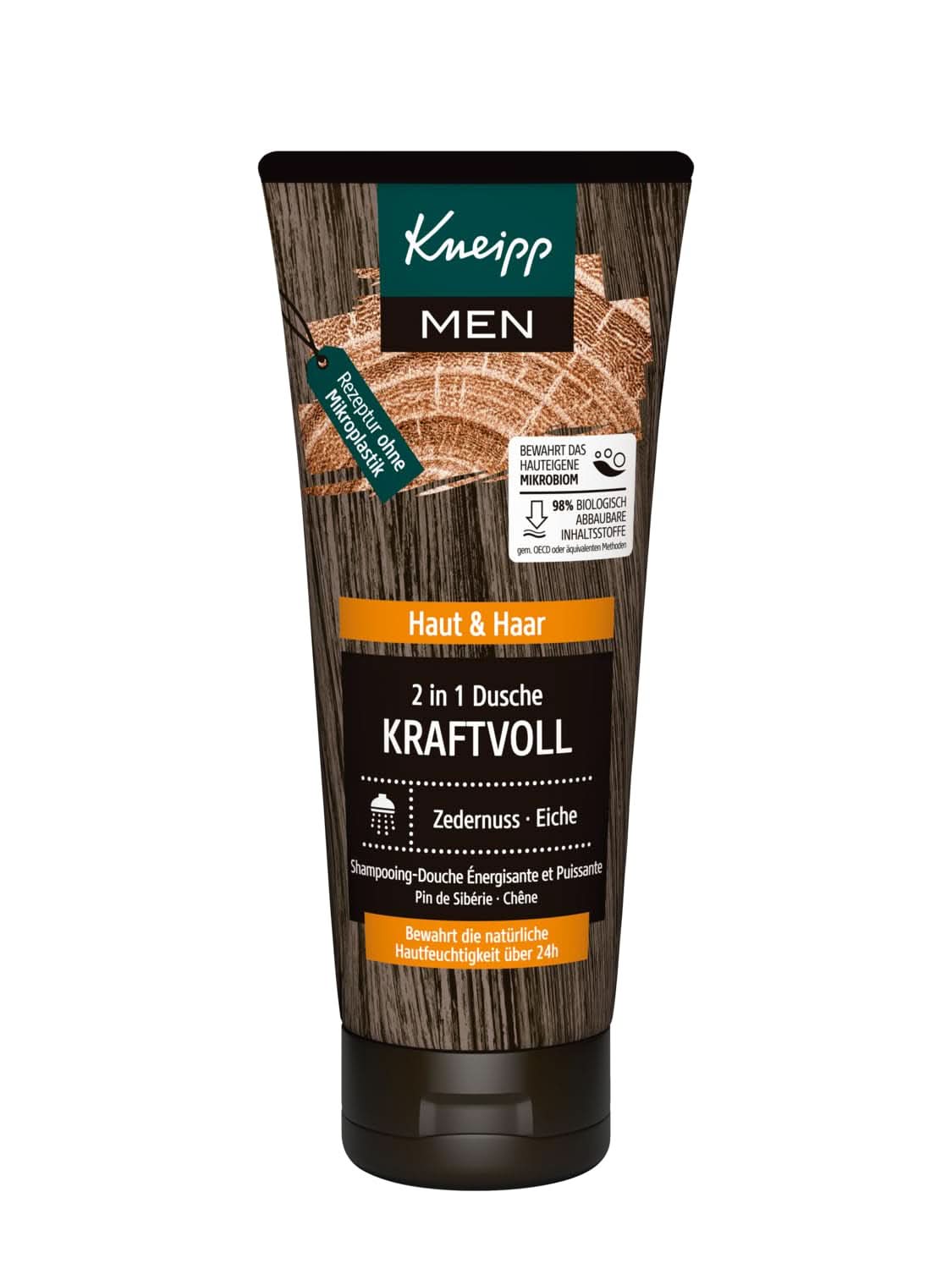 Kneipp MÆND 2 i 1 Shower Kraftfuld, Shower gel og shampoo, 200 ml Brusebad og bad Naty Shop