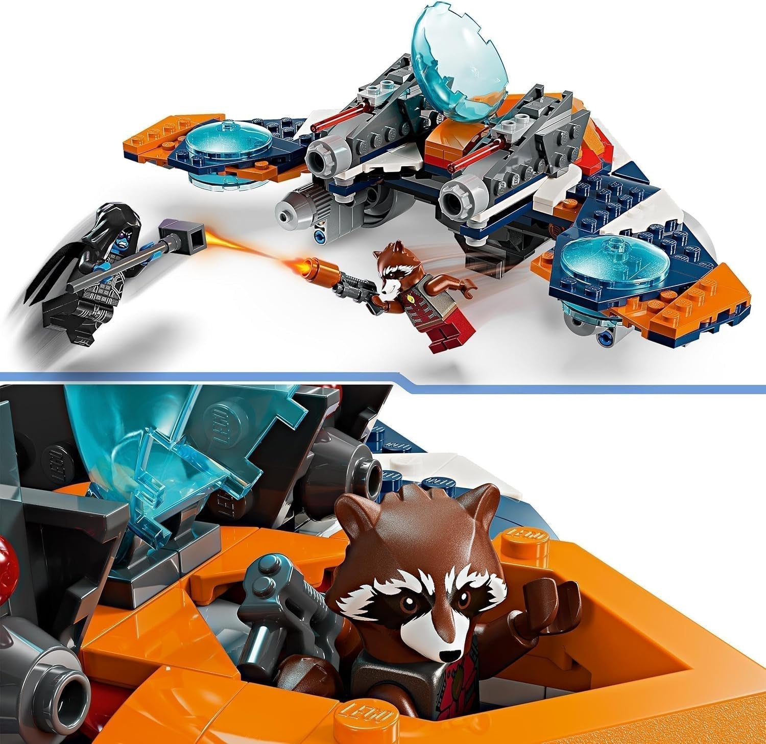 LEGO Marvel Rockets Rumskib vs. Ronan bygbart rumskibssæt Guardians of the Galaxy Superheltefigur Legetøjsgave til drenge og piger 8 år 76278 Byggesæt Besuche den LEGO-Store