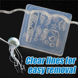 3D Gel Nail Art Silikonformen Gießformen Ocean Nail Charms Nageldesign Silikonform Quallen Muschel Nagelstempel Koralle Seestern Nagelschablonen Sommer Nagel Charms Nagel Schablone Nägel Tilbehør