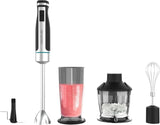 Cecotec Hand-Mixer Powergear 1500 - Klingen Aus Titanium Beschichtung, 21 Geschwindigkeitsstufen, 1500 W, Inklusiv Glas Mit Deckel. (Schwarz Und Edelstahl, XL) Køkken Naty Shop 4 Zubehörteile