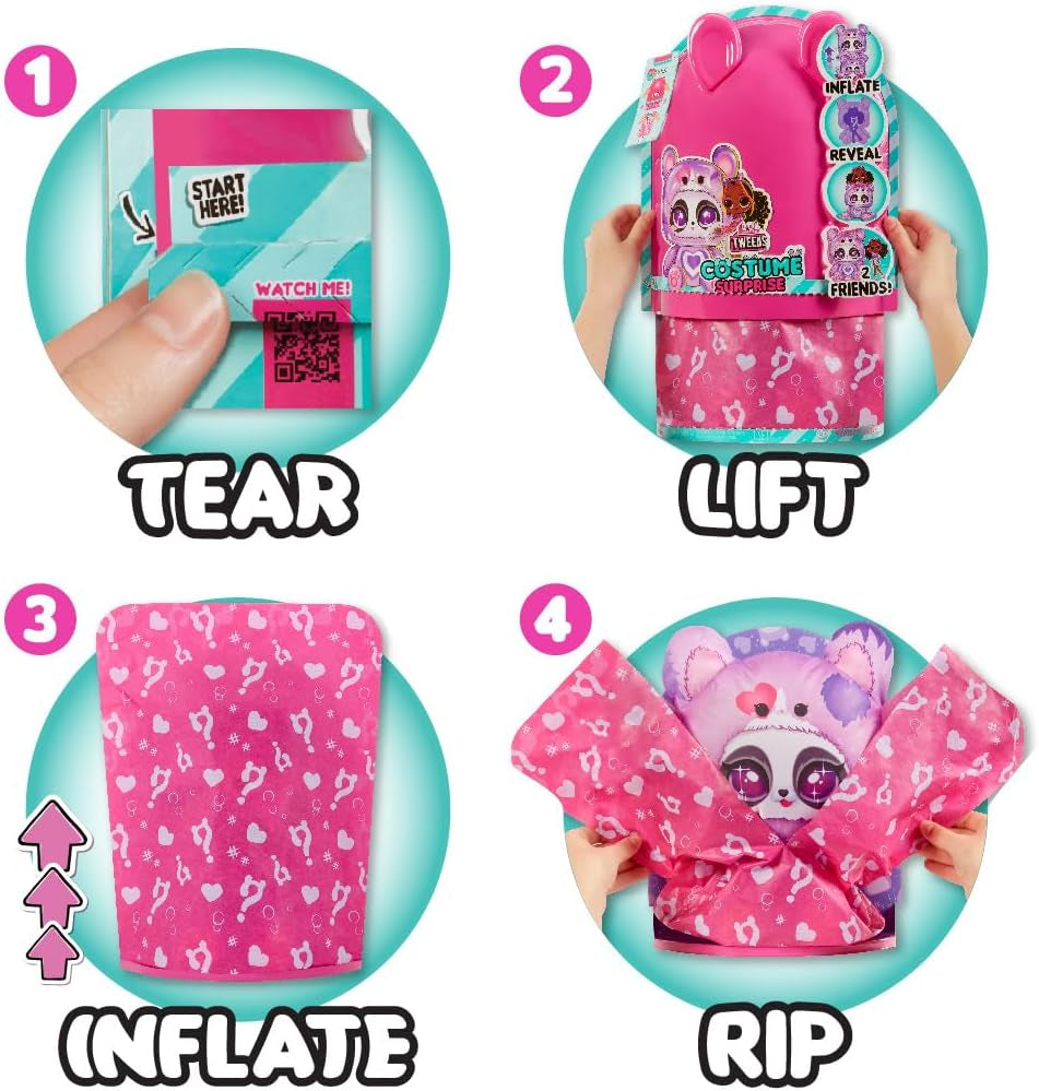 LOL overraskelse! Preteen-kostume, overraskelsesbøjler, sød modedukke med lilla panda oppusteligt kostume og masser af overraskelser, inklusive fantastisk mode og tilbehør - Ideel til børn fra 4 år og opefter
