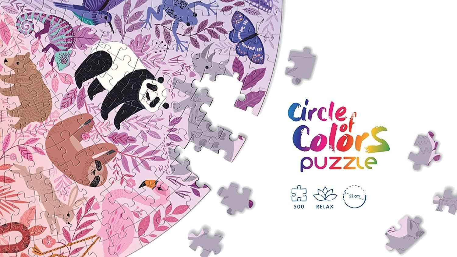 Ravensburger Puslespil 17172 Cirkel af farver - Dyr 500 brikker Puslespil Naty Shop