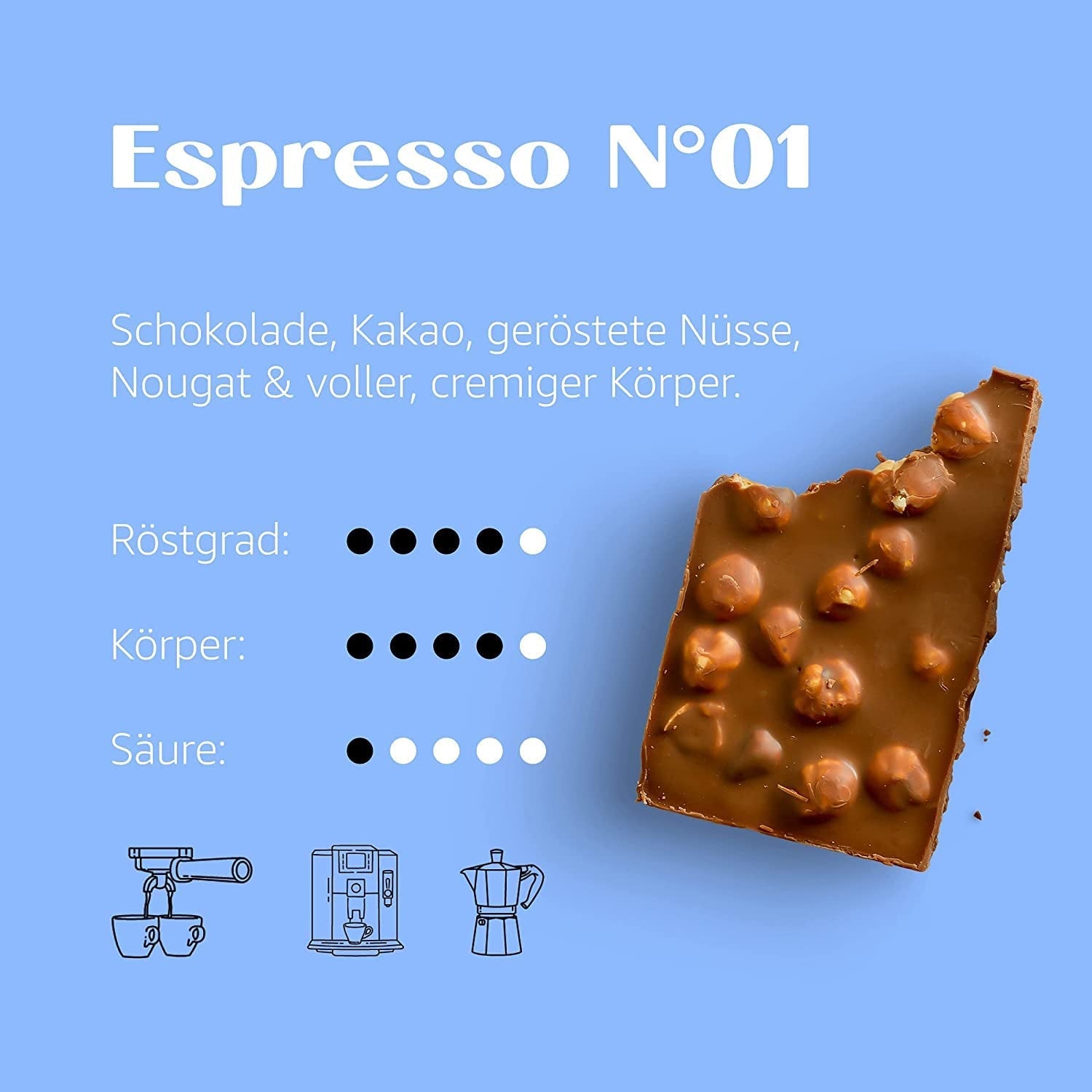Espresso nr. 1 – Klassisk espressoblanding med 25% Robusta – Kaffebønner til fuldautomatiske maskiner og portafilter – hele bønner – 750g