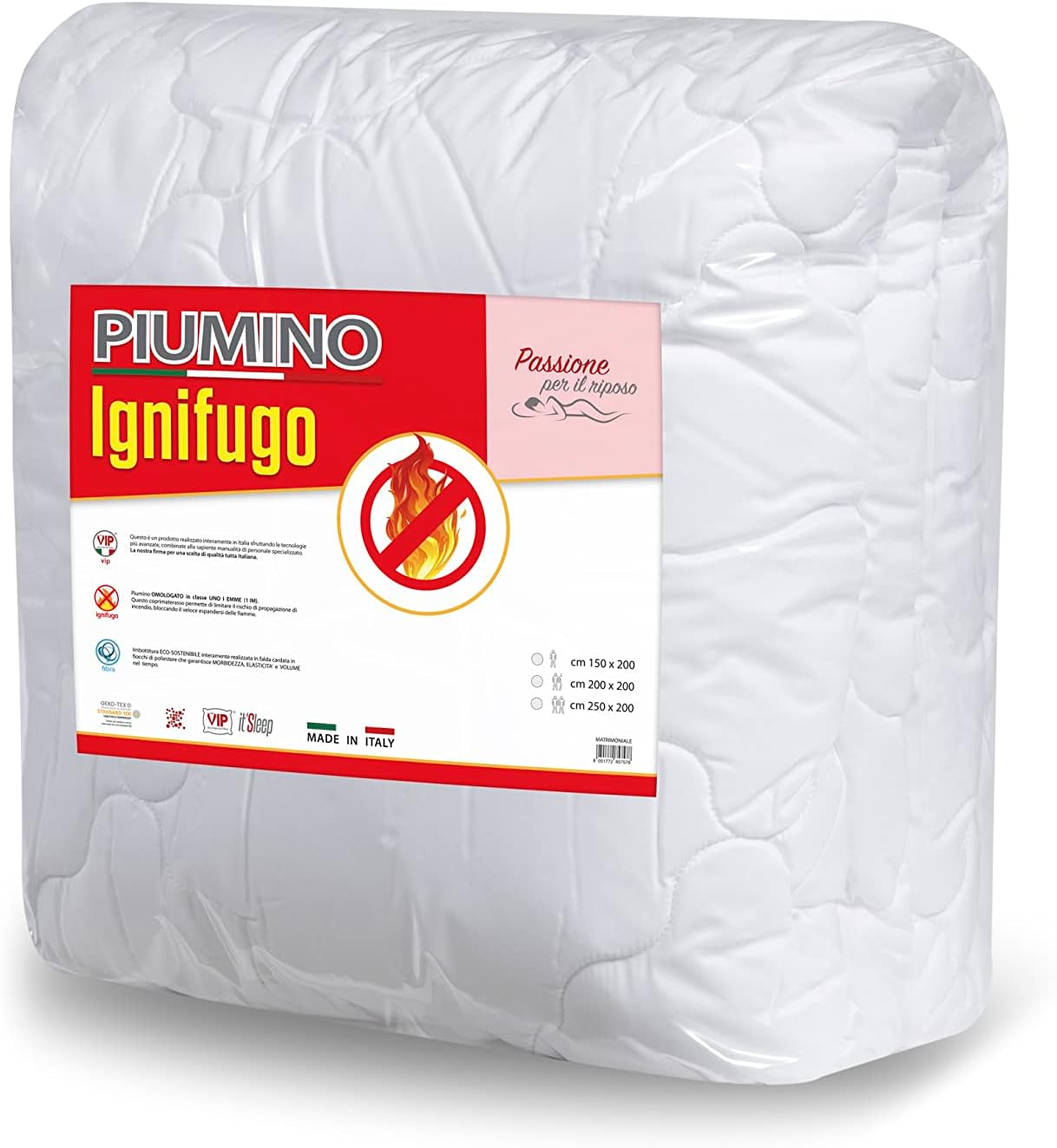 V.I.P. Meget vigtig Pillow Down dyne til vinter, klasse 1 godkendt, 100% polyester, silikone, pap, 155 X 205 cm, str. 300, hvid Dyner og dyner Naty Shop