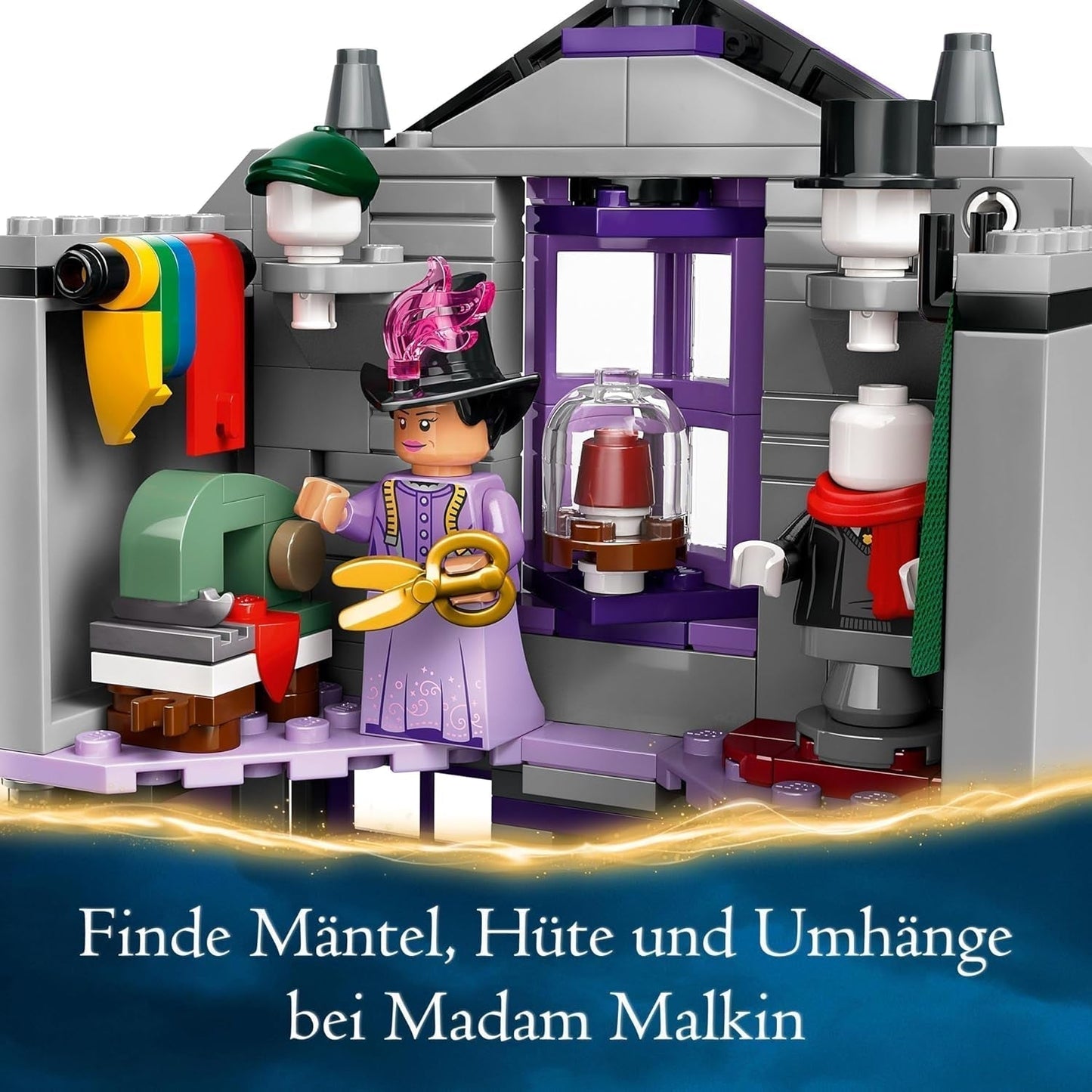 LEGO Harry Potter Ollivanders & Madam Malkins dragter, Lands Of Diagon Alley, Legesæt til børn, Troldmandslegetøj, Fantasy gaver til piger, drenge og fans fra 8 år 76439 Byggesæt Besuche den LEGO-Store