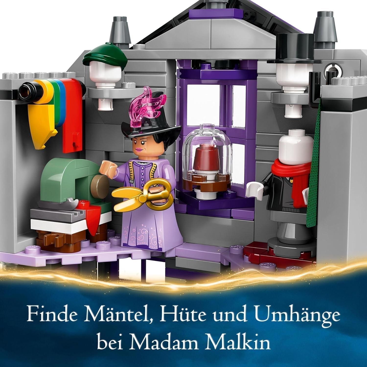 LEGO Harry Potter Ollivanders & Madam Malkins dragter, Lands Of Diagon Alley, Legesæt til børn, Troldmandslegetøj, Fantasy gaver til piger, drenge og fans fra 8 år 76439 Byggesæt Besuche den LEGO-Store