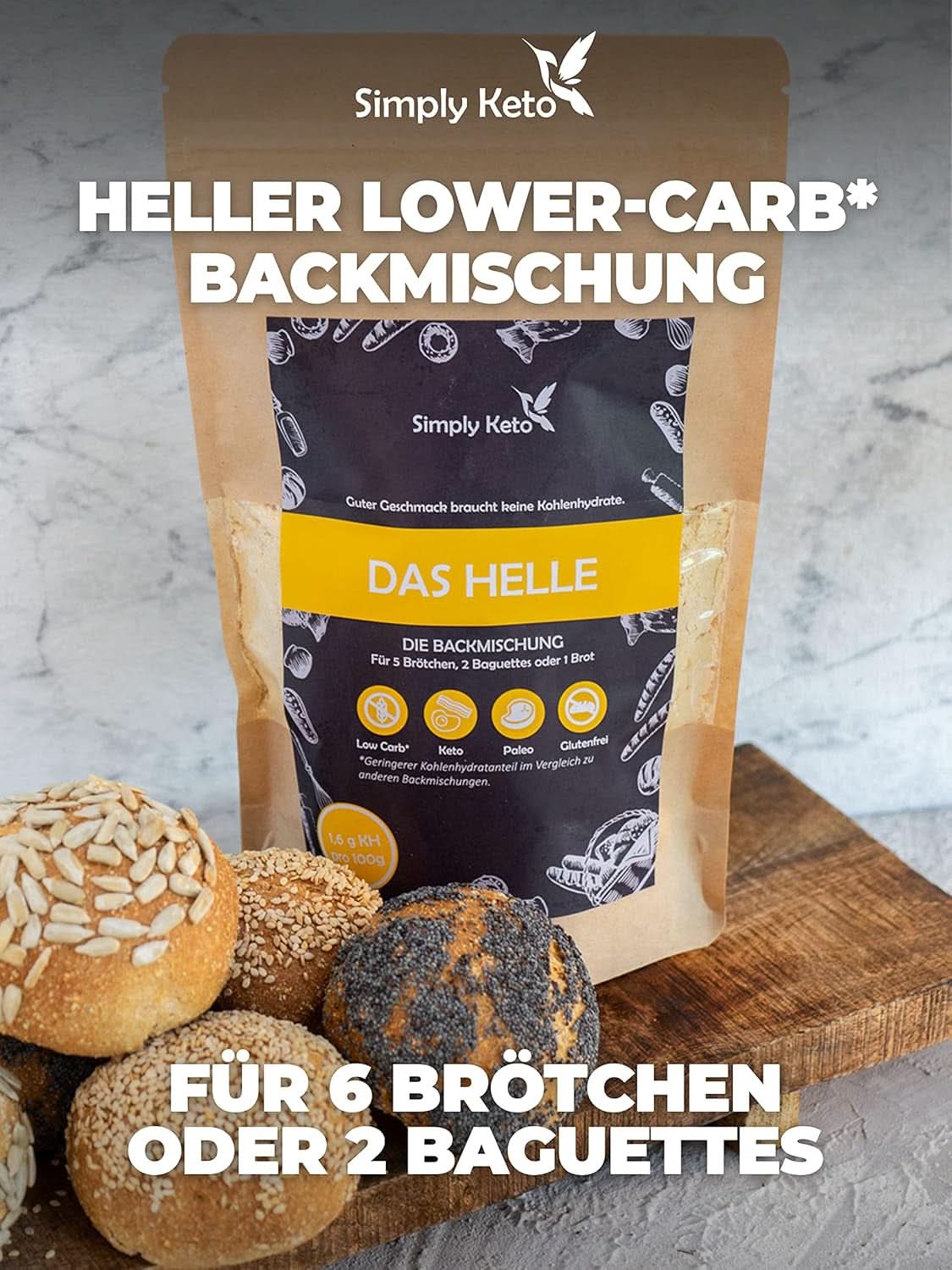 Simply Keto The Light Lower Carb* Brød, Bland til glutenfrit brød, 260 gram Kitchen Naty Shop