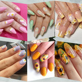 12 ark 3D-effekt negleklistermærke UV-hærdende Langtidsholdbare blomsternegleklistermærker Gul Hvid Daisy Nail Art-klistermærker