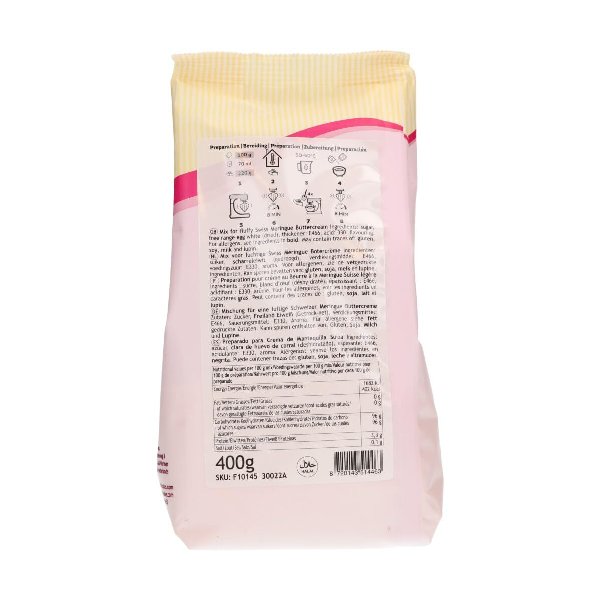 Funcakes Mix Für Schweizer Baiser Buttercreme: Einfach Zu Berübenen, Cremig, Perfekt Zum Dekorieren, Abdecken Und Füllen Von Kuchen, Belag Auf Cupcakes. 400 G. Blanding til bagning og madlavning Naty Shop