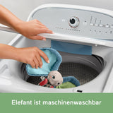 Fisher-Price Giant Ear Elephant - Yndigt blødt plyslegetøj med ekstra store ører, lavet af 90 % genbrugsplast og FSC-certificeret emballage, til babyer fra 3 måneder og opefter, HKD63 Bebe Toys Naty Shop