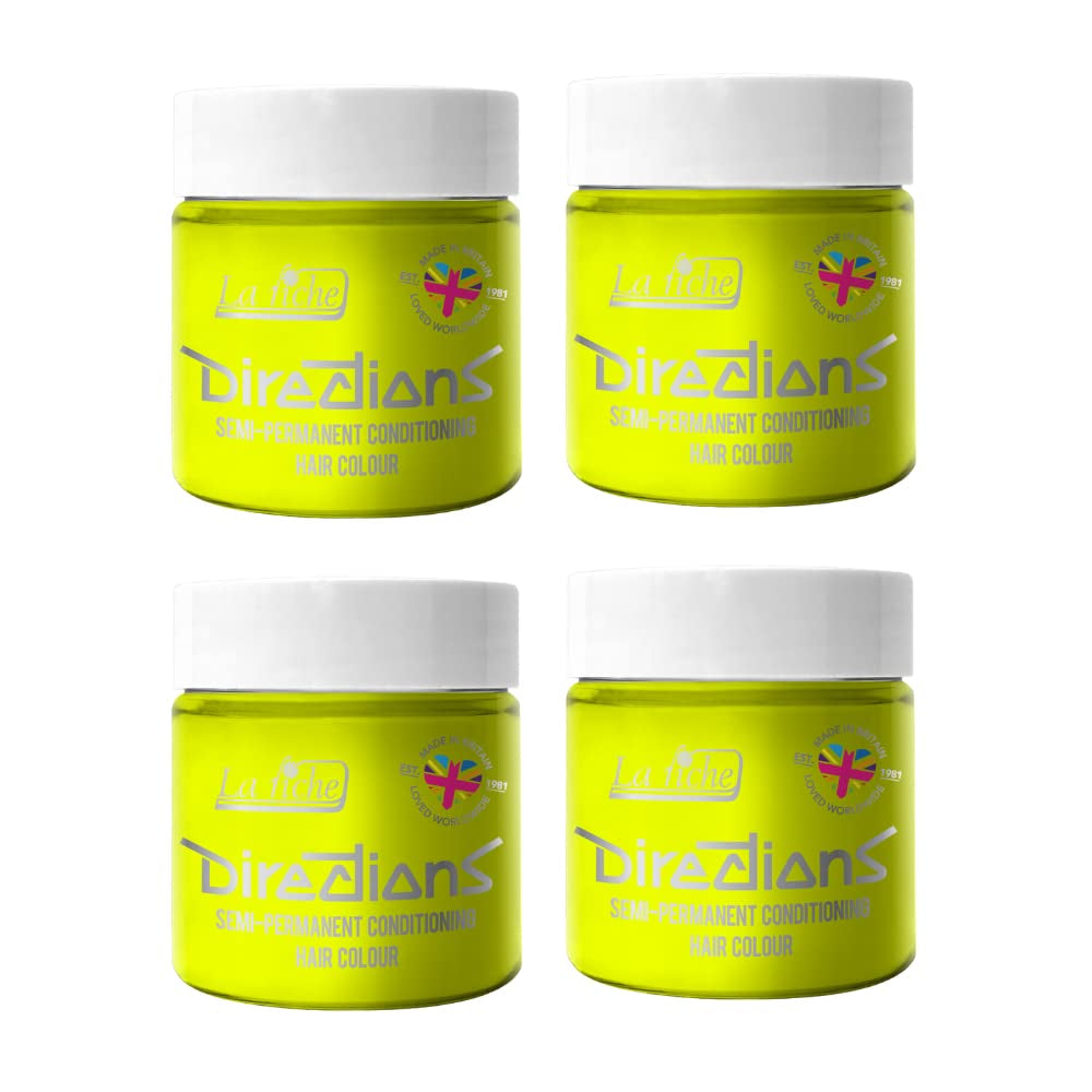 Vejledning semi-permanent hårfarve 100 ml æske 4 pakke (Pillarbox Red) Naty Shop Gul hårfarve 100 Ml (pakke med 4)