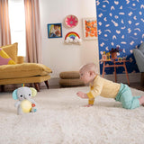 Bright Starts, kram-a-bye babyelefantlegetøj med lys, sange, forskellige teksturer og mere, multi-farvet legetøj Bebe Naty Shop