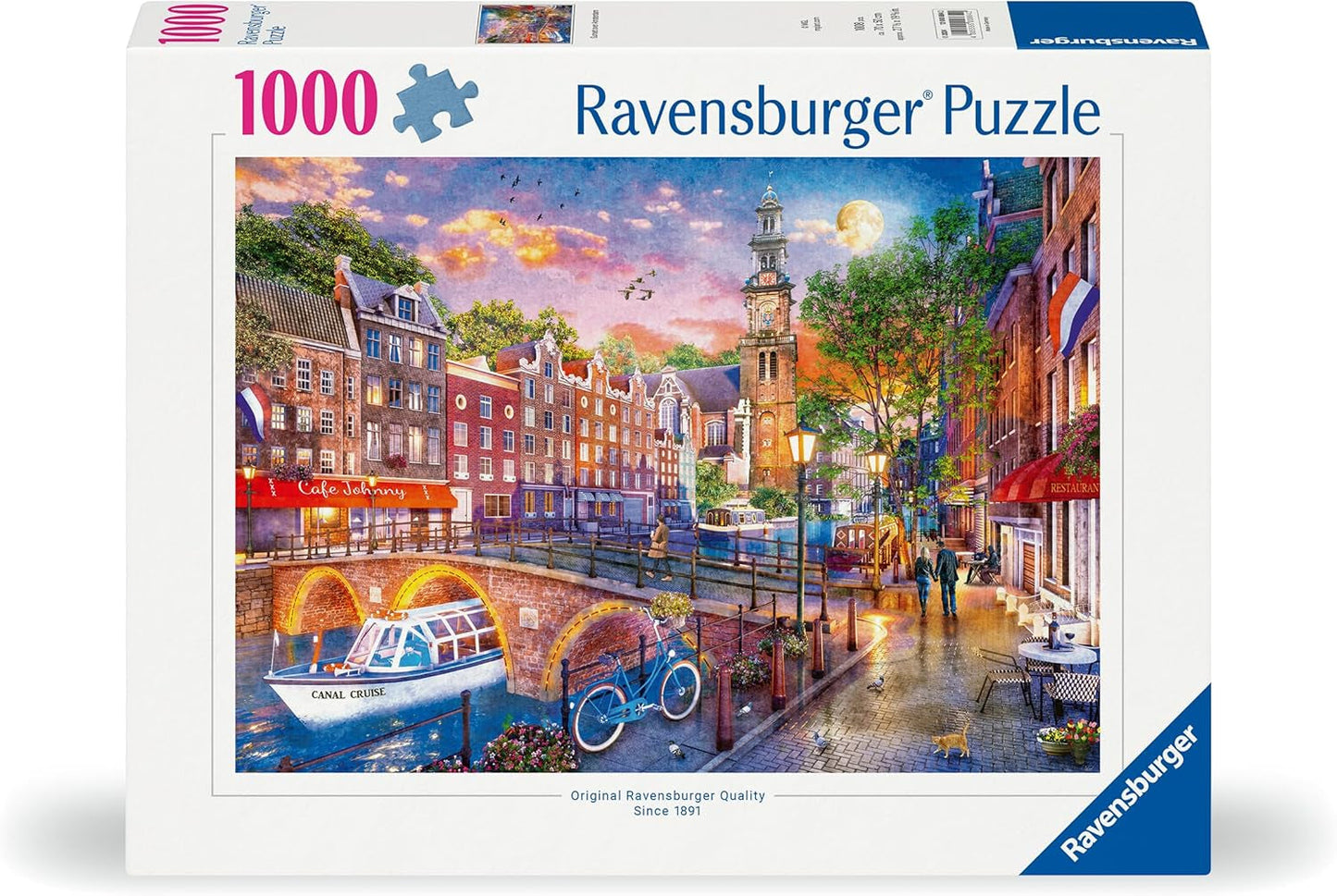 Ravensburger Puzzle 12000884 Sunset Amsterdam - 1000 brikker puslespil til voksne i alderen 14+ Puslespil Naty Shop