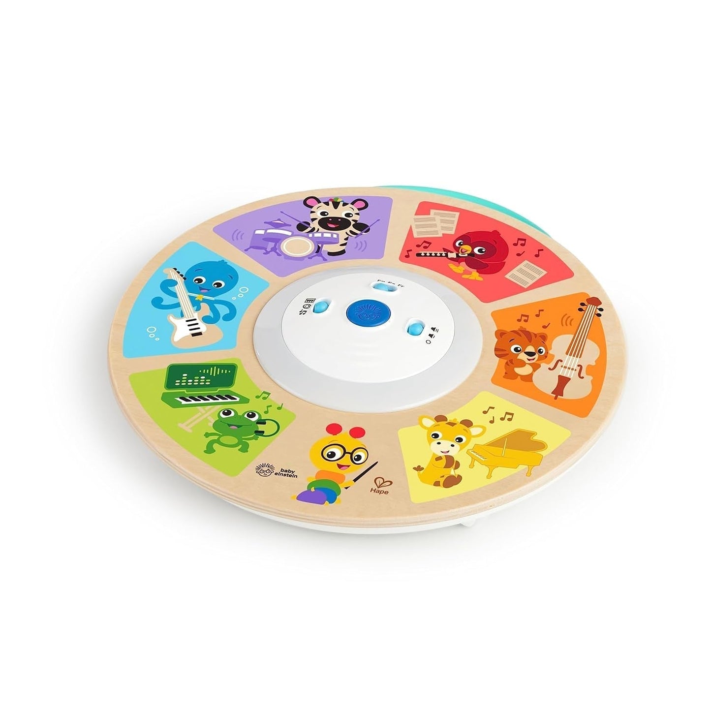 Baby Einstein, Hape, Cal's Smart Sounds Symphony Magic Touch elektronisk aktivitetslegetøj i træ på 3 sprog (engelsk, fransk og spansk), 3 tilstande, fra 6 måneder Babylegetøj Naty Shop