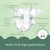 Moomin Baby Eco bleer, str. 3, 5-8 kg, 48 stykker, Premium bløde bleer | Blød og hudvenlig, åndbar, absorberende, ingen unødvendige kemikalier |