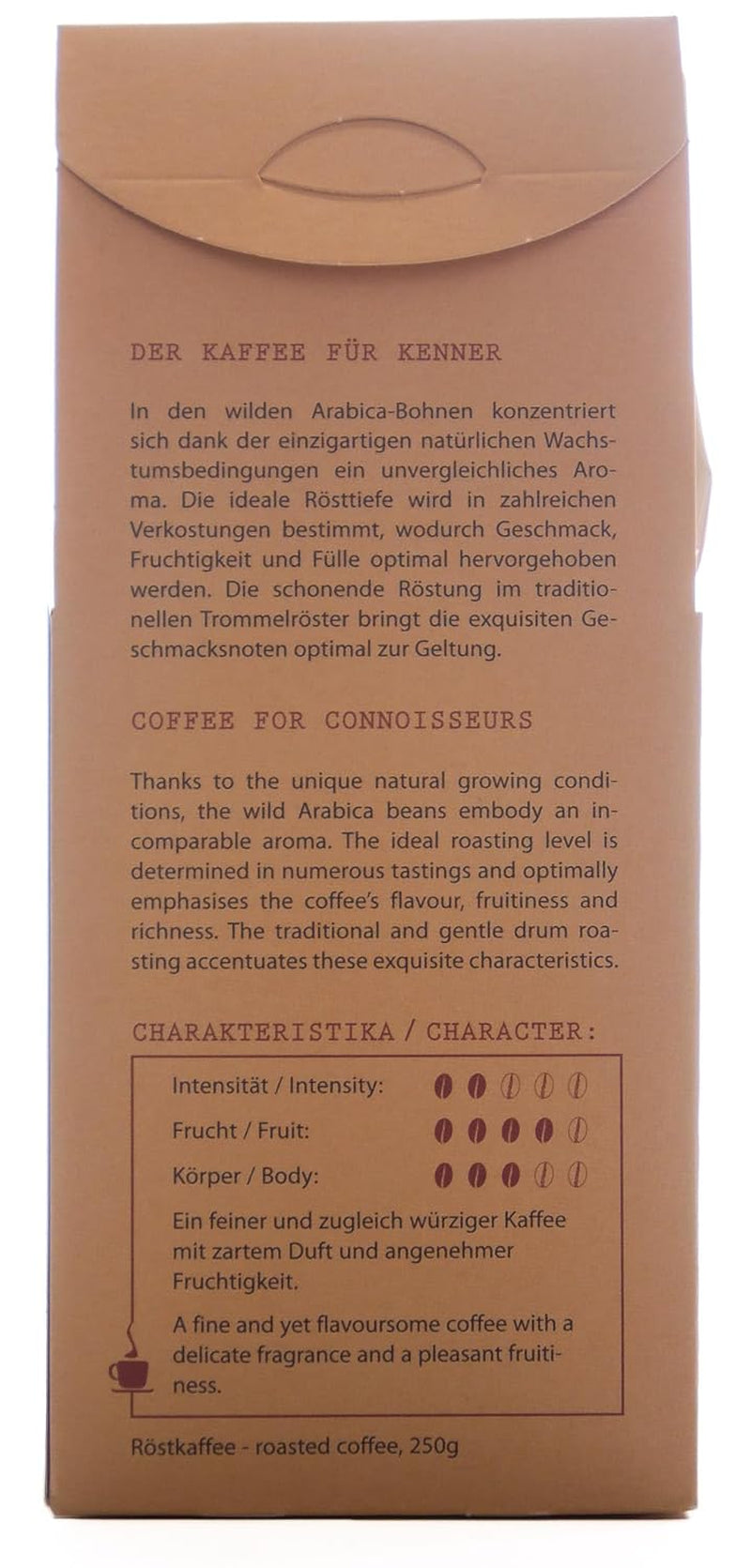 Kaffa Wild-Kaffee mild ganze Bohne 2er-Pack (2x 250g) bio vegansk fair Arabica MildBohx2