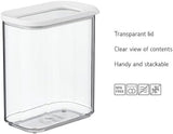 Mepal - Modula XXL Køleskabsopbevaringsboks - Madbeholder med låg - Køkkenopbevaringsboks og plastikopbevaringsboks - Stabelbar og forseglelig køleskabsholder - 4800ml - Hvide madopbevaringskasser Naty Shop