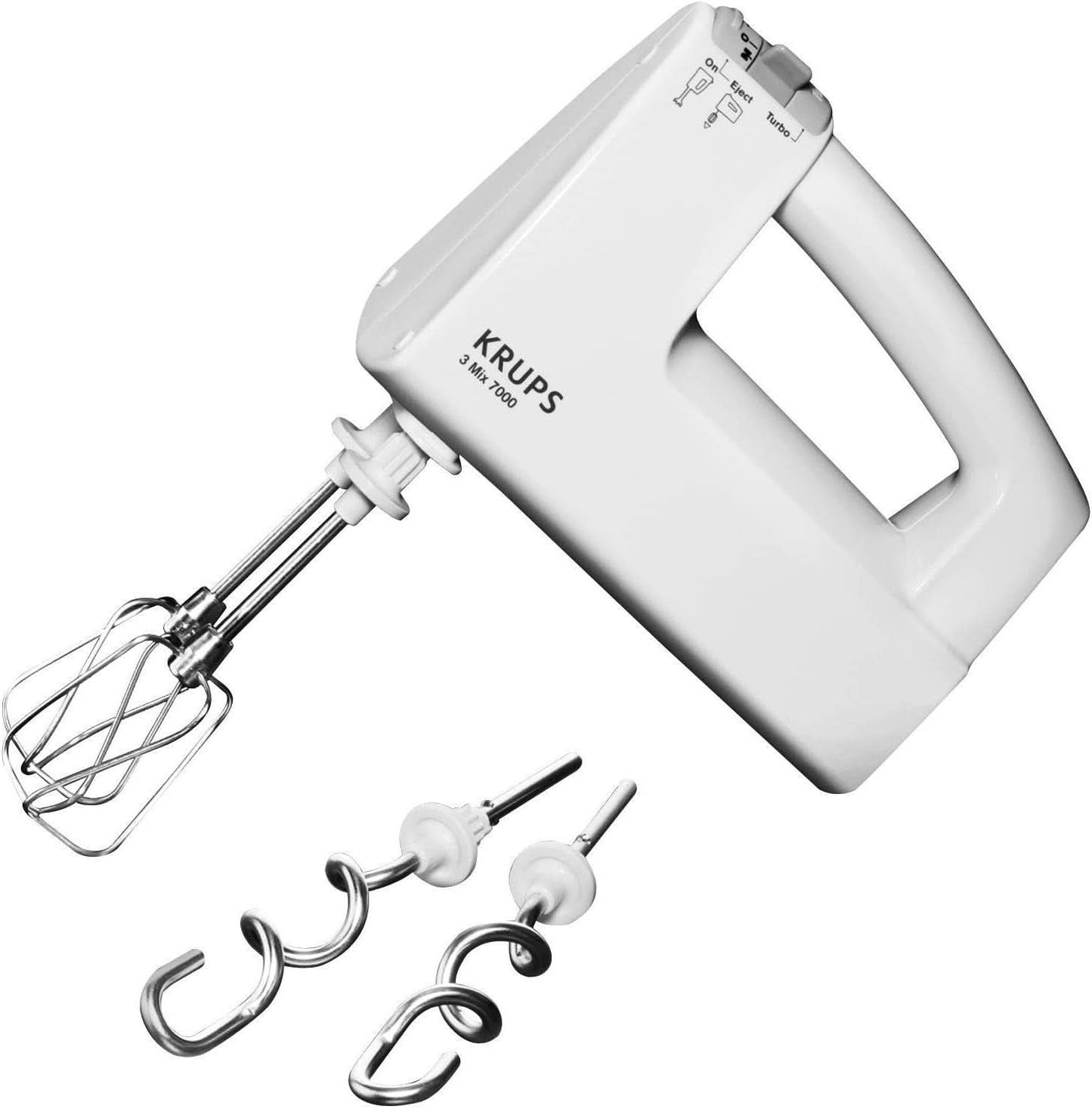 Krups 3Mix 7000 Håndmixer 60 Jahre Special Edition, 500 Watt, Knet- Und Rührhaken Aus Edelstahl, Langes Netzkabel, Zubehörtasche, F6085811, Schwarz/Kupfer Kitchen Naty Shop Single