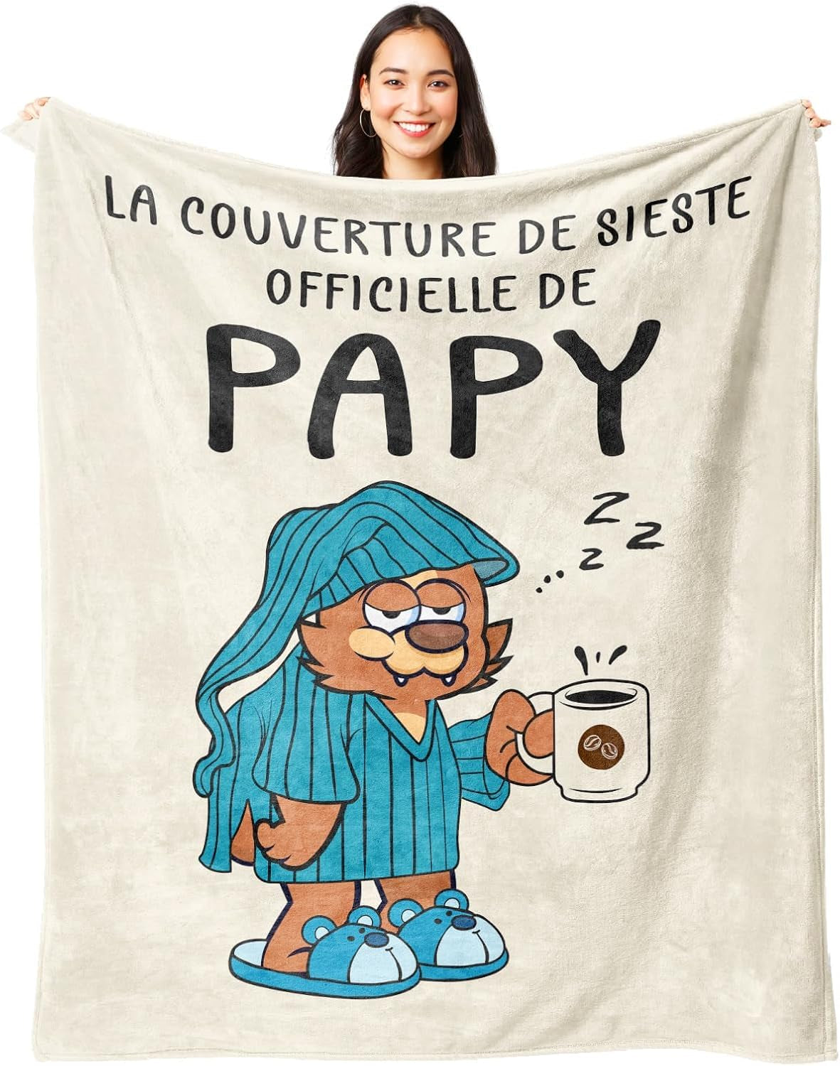 Juratar flanneltæppe til far - gave til fødselsdag, fars dag og jul - 152 X 130 cm Senge og tæpper Besuche den Juratar-Store Papy