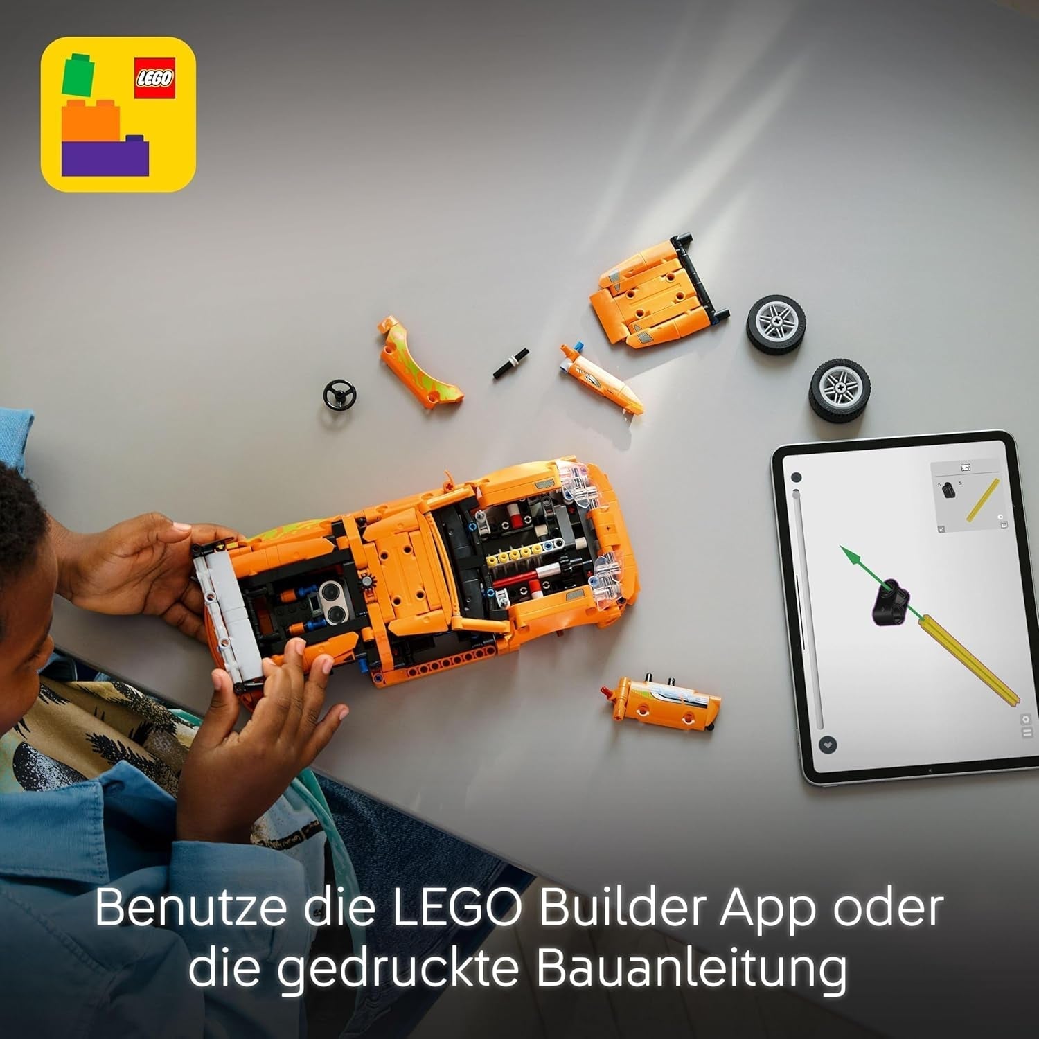 LEGO Technic Fast and Furious Toyota Supra MK4 - Legetøjsbil - Med 6-cylindret motor og åbne døre - Modelsæt til drenge og piger over 9 år - Fødselsdagsgaveidé 42204 Byggesæt Beuche den LEGO-Store