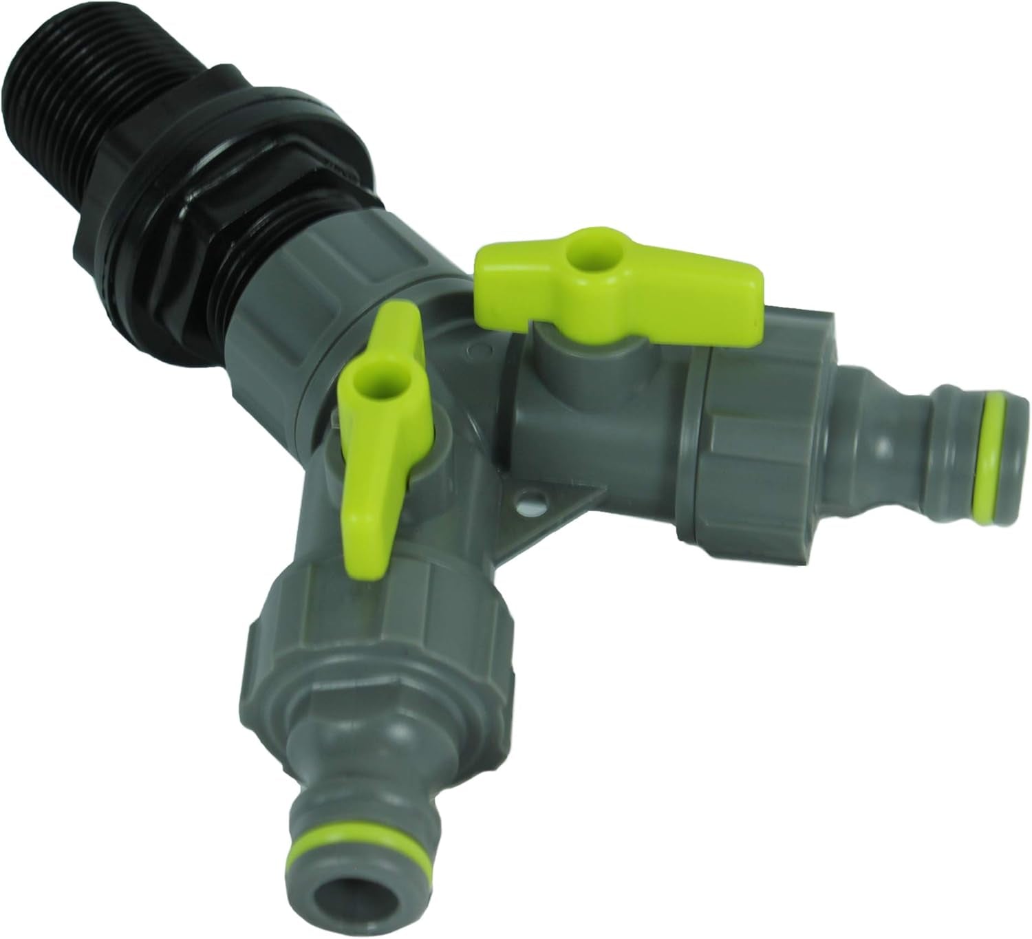 Tankfitting med afspærringsventil 26,44 mm udvendigt gevind 3/4" Quick Connector Regntønde Fitting Regntønde Vandtønder 1 stk.