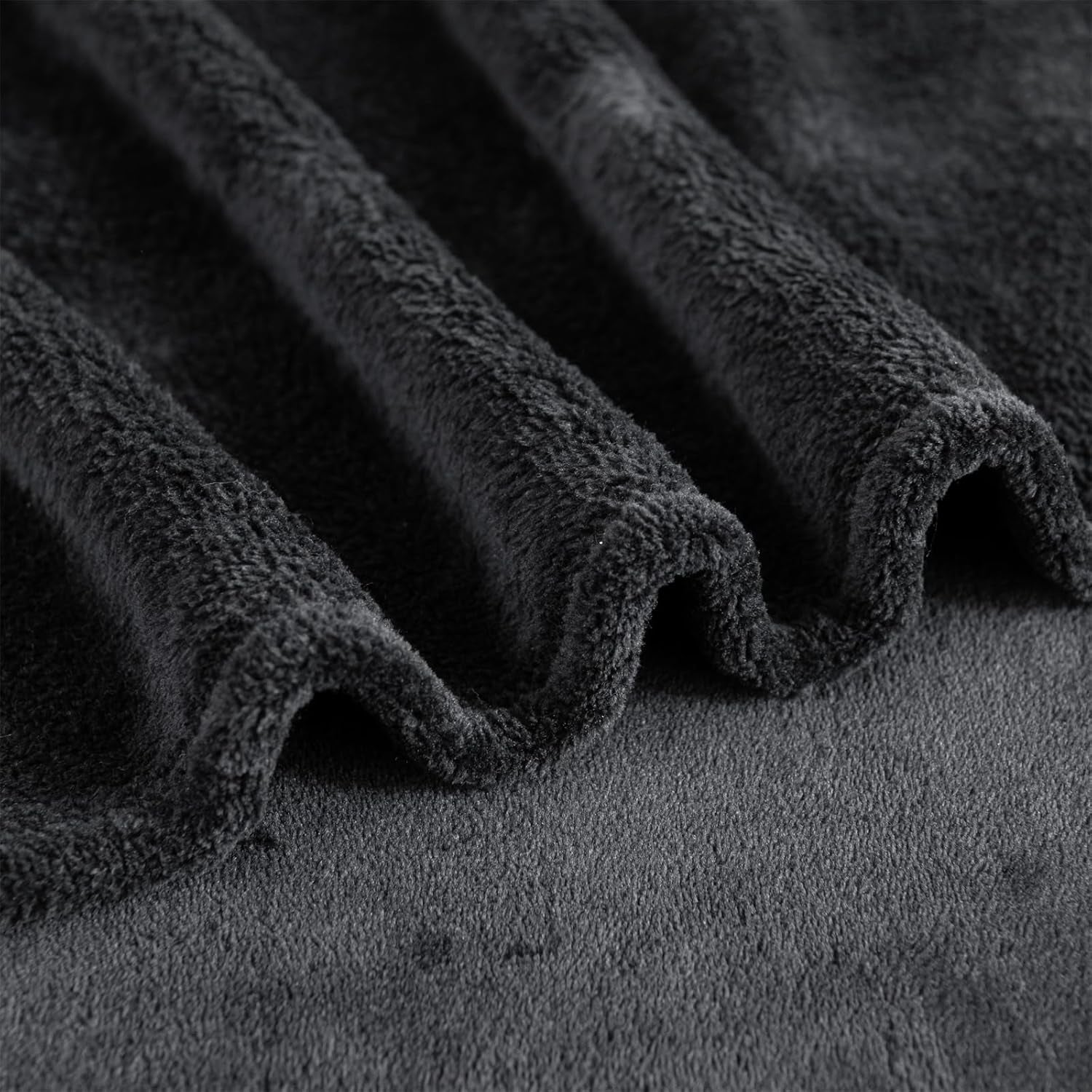 Good Nite Hyggeligt Tæppe Fluffy Blanket Sengetæppe Sofatæppe XL Living Blanket Fleece Tæppe 150X200Cm Sort Blødt Varmt Tæppe Fluffy Blanket Senge og tæpper Good Nite