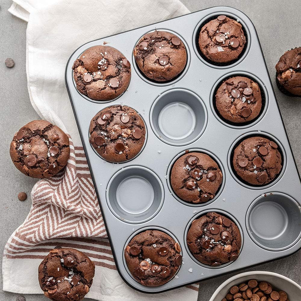 0062750 bradepande til 12 muffins Forme og plader til bagning Naty Shop