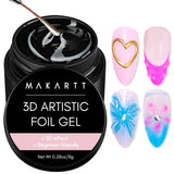 Makartt 3D Nail Art Gel - Rhinestone Glue Gel 15G til Nail Nøgleringe, Multifunktionel Nail Sculpture Gel til DIY Nail Design, Nail Sculpture Nail Modeling at Home (gennemsigtig)
