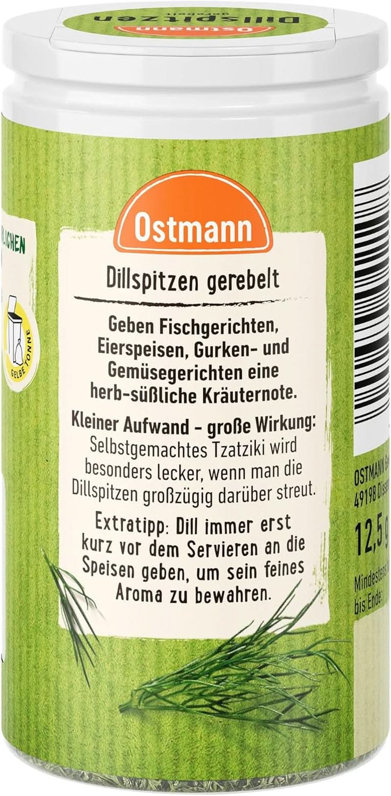 Ostmann - dild, hakket, 12,5 gram Condimente Naty Shop