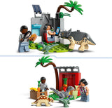 LEGO Jurassic World Rescue Center for Baby Dinosaurer, sæt med små dinosaurfigurer inklusive Triceratops, Ankylosaurus og Velociraptor, byggegave til drenge og piger fra 4 år 76963 Byggesæt Besuche den LEGO-Store