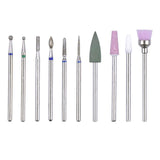 10 Stück Nagelbohrer Bits, Nagelfräser, Wolframlegierung Nagelfräser Bits, Professioneller Nagelfräser, Gelnägel Zubehör Nageldesign Zubehör Für Maniküre Pedicüre Entfernen Nail Art