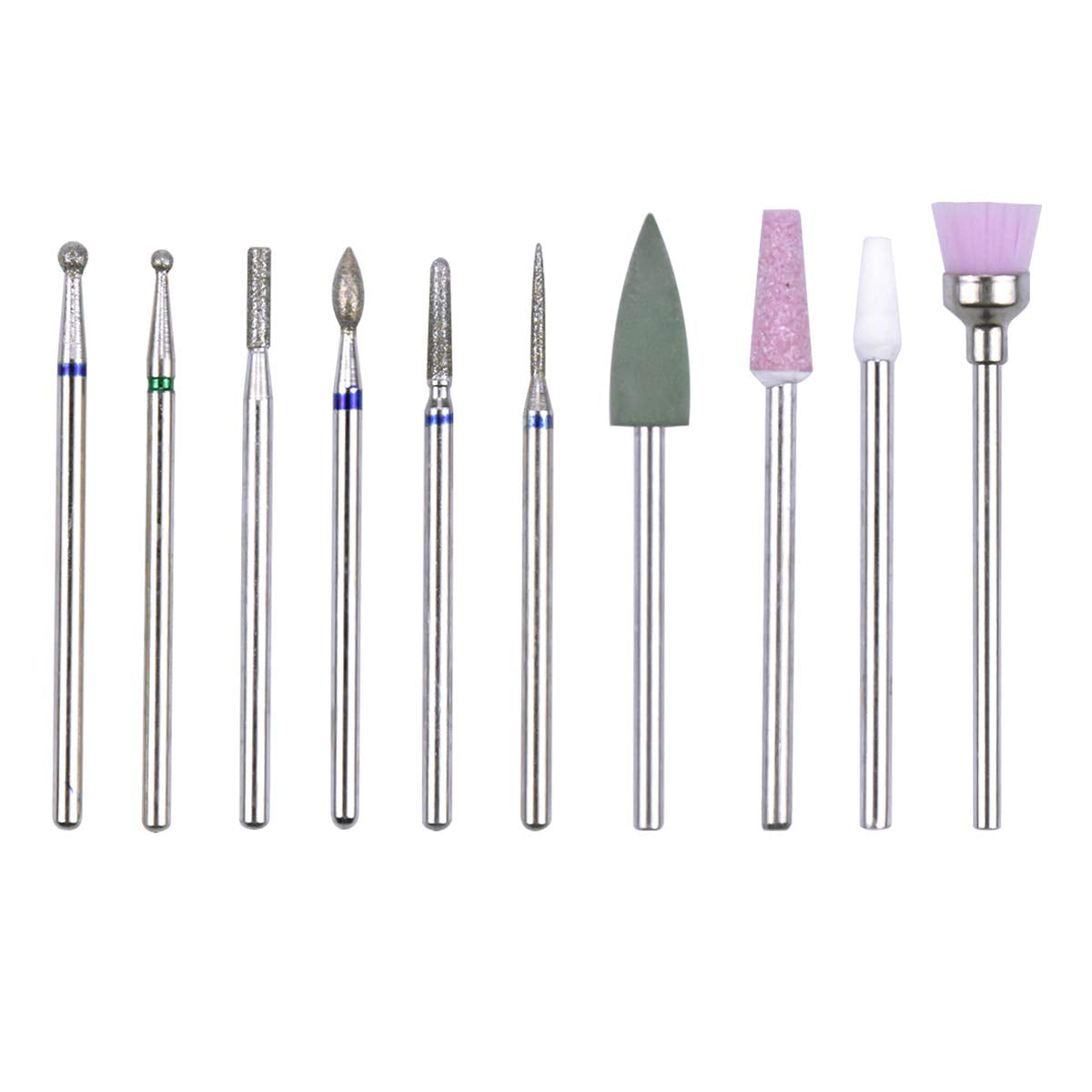 10 Stück Nagelbohrer Bits, Nagelfräser, Wolframlegierung Nagelfräser Bits, Professioneller Nagelfräser, Gelnägel Zubehör Nageldesign Zubehör Für Maniküre Pedicüre Entfernen Nail Art