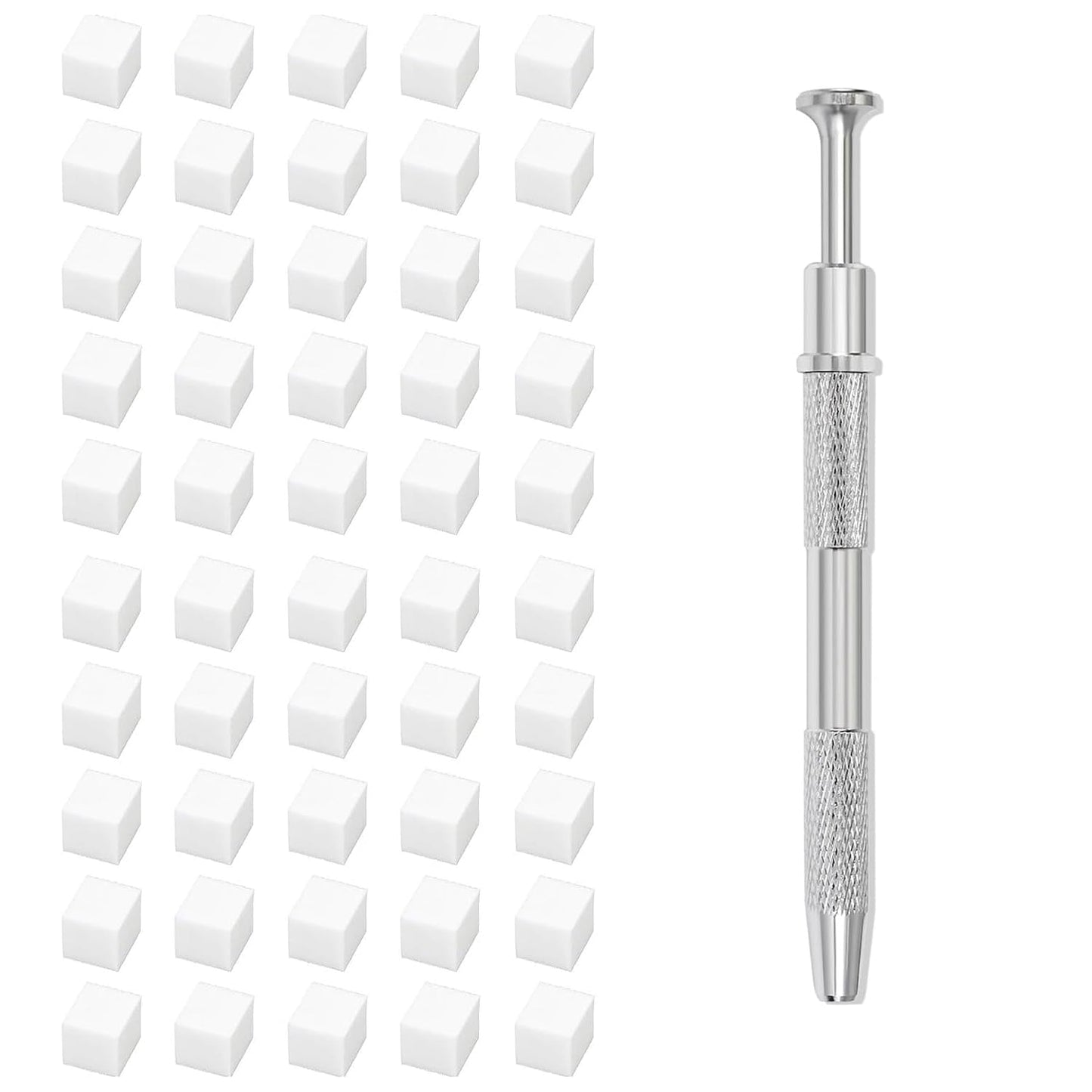 100 Stück Nail Art Schwamm Mit Piercing Zange,Nail Art Tilbehør Schwamm Mit Piercing Kugel Aufdreher,Sponge Brush Applikator,Nagelkunst-Rendering-Werkzeuge,Für Gradient Nail Art Patterns Erstellen.