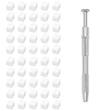 100 Stück Nail Art Schwamm Mit Piercing Zange,Nail Art Tilbehør Schwamm Mit Piercing Kugel Aufdreher,Sponge Brush Applikator,Nagelkunst-Rendering-Werkzeuge,Für Gradient Nail Art Patterns Erstellen.
