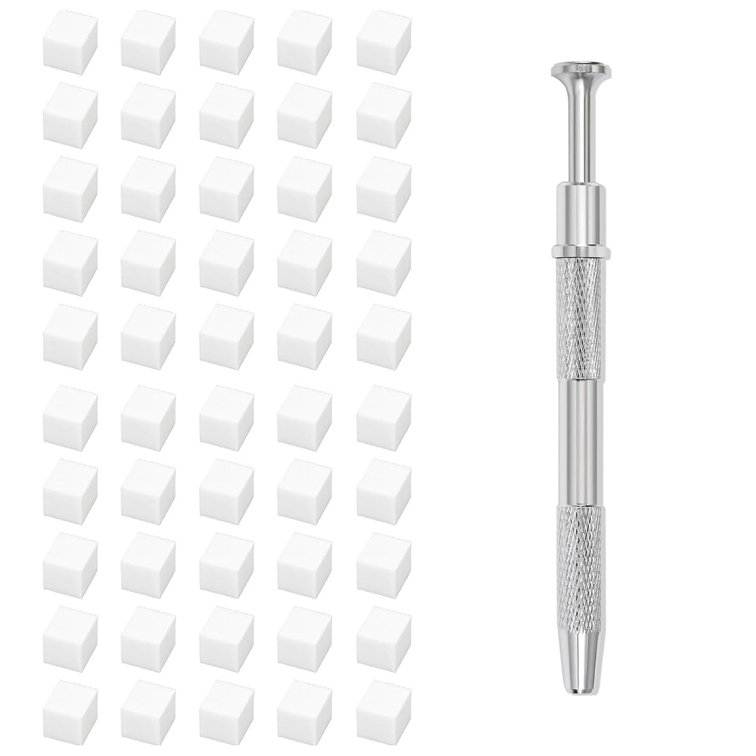 100 Stück Nail Art Schwamm Mit Piercing Zange,Nail Art Tilbehør Schwamm Mit Piercing Kugel Aufdreher,Sponge Brush Applikator,Nagelkunst-Rendering-Werkzeuge,Für Gradient Nail Art Patterns Erstellen.