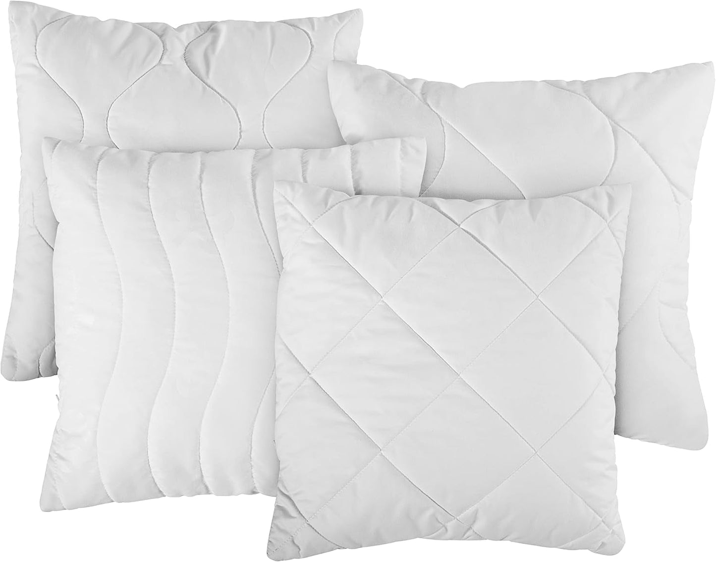 Traumnacht Komfortabel roulettepude, Sæt med 4 puder, Med quiltet betræk og skumfyld, 40 X 40 cm, Oeko-Tex certificeret, Lavet efter den tyske kvalitetsstandard Naty Shop standardpuder Standard titel
