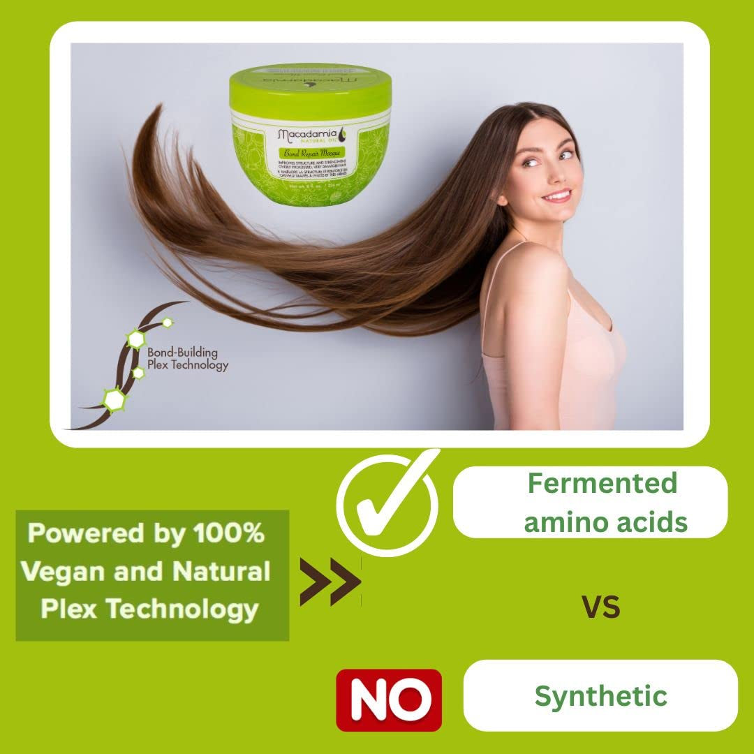 Bond Repair Mask hjælper med at revitalisere og styrke overbehandlet, beskadiget hår, formuleret med aminosyrer fra naturen - Vegansk og naturlig plex-teknologi. Naty Shop hårmaske
