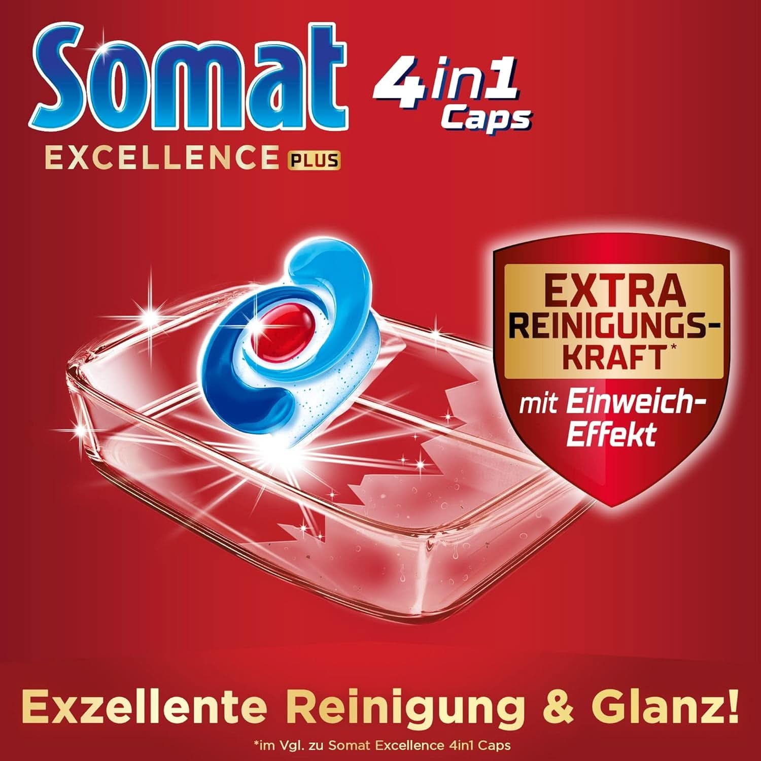 Somat Excellence plus 4In1 Caps (50 Caps), Naty Shop opvasketabletter
