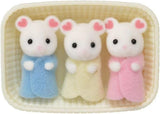 Sylvanian Families L5337 Marshmallow Mouse Triplets - Dukkehusfigurer Naty Shop Dukker
