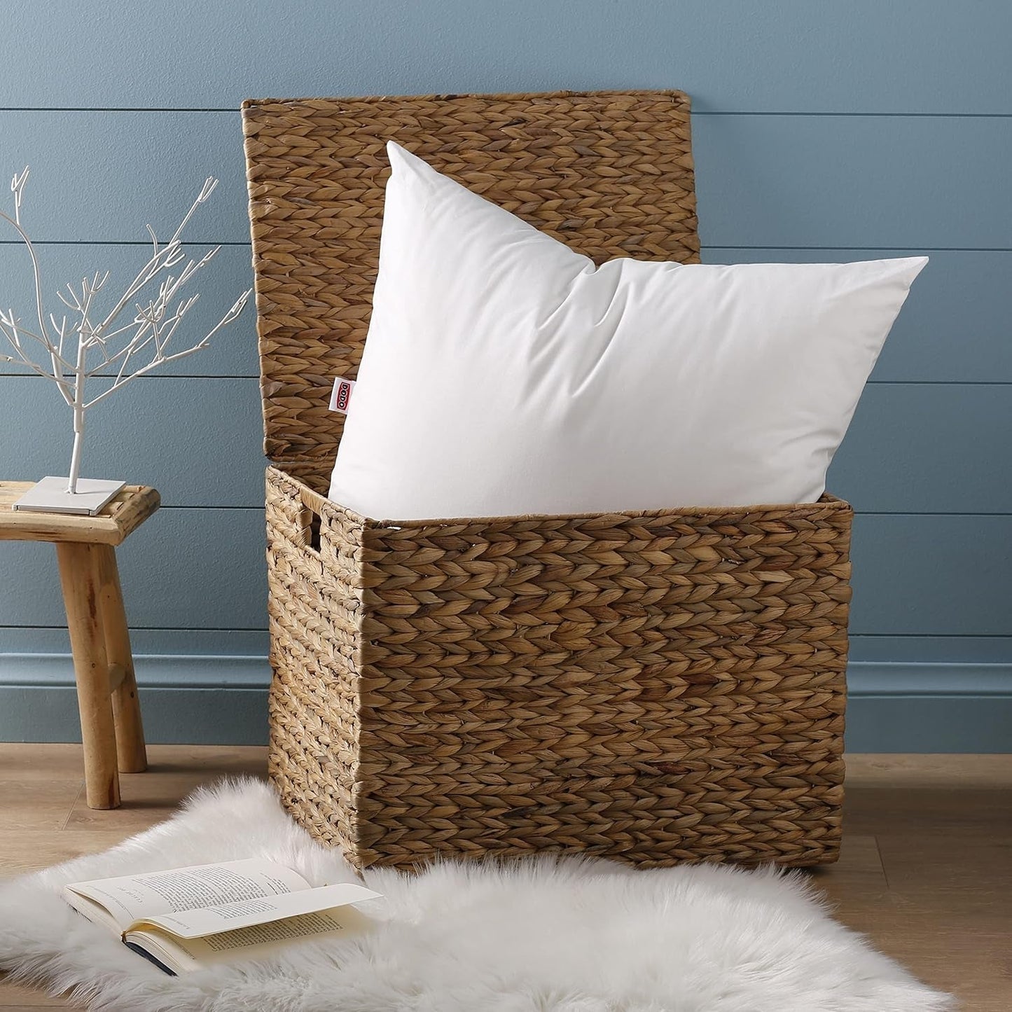 DODO Premium Pude, 60 X 60 Cm, Medium Comfort, Cloud De Douceur Pude | Midesikker og fluffy | Percale Cotton + Piping Kan maskinvaskes ved 40 °C Naty Shop standard puder